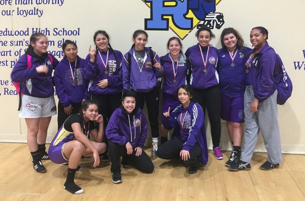 WYL Champs: Top, L to R, Caroline Gonzalez, Yvonne Ellizonde, Kayla Rodriquez, Angelita Sanchez, Elizabeth Gonzalez, Ariel Zingrebe, Angeline Vega, Eunique Barnes. Bottom, Gracie Clark, Theresa Marquez, Dulce Magana.